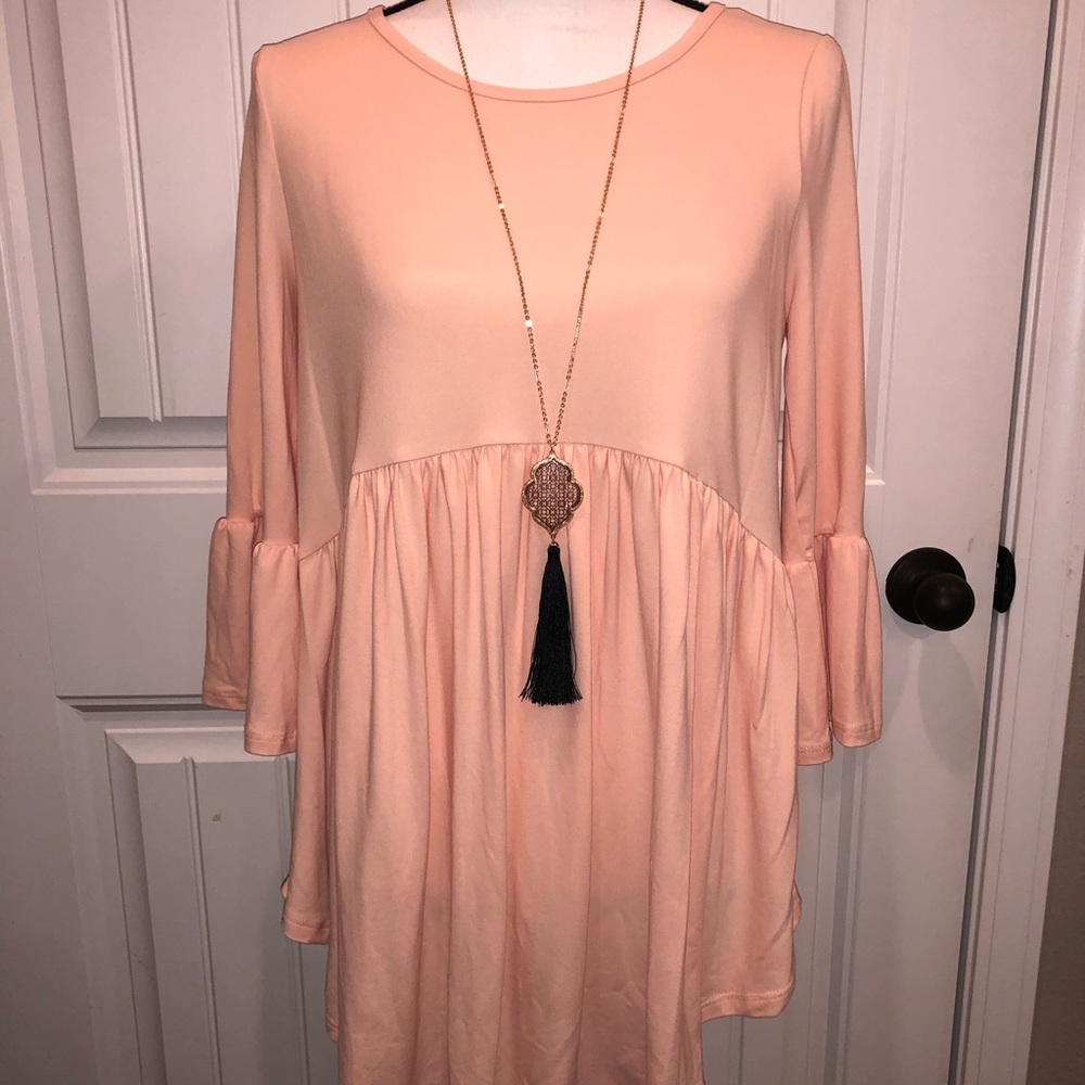 Peach Bell Sleeved Top